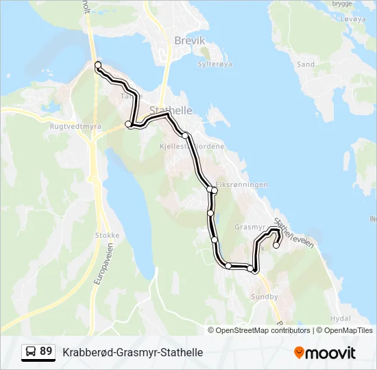 89 Bus Line Map