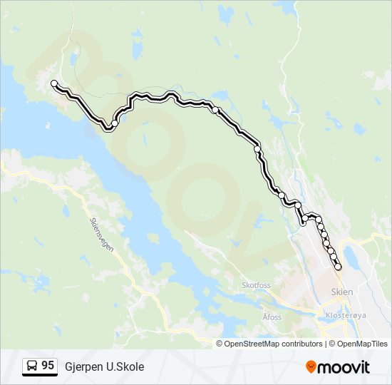 95 bus Line Map