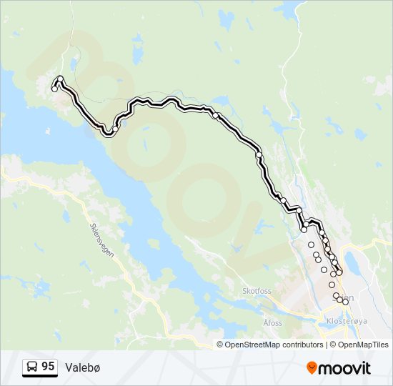 95 bus Line Map