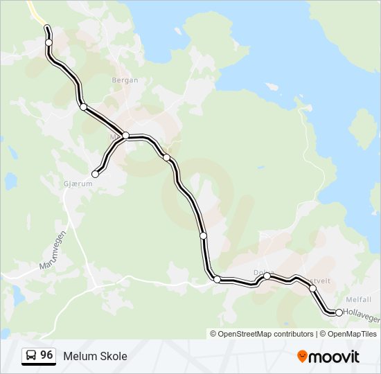 96 Bus Line Map