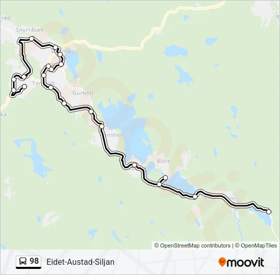 98 Bus Line Map