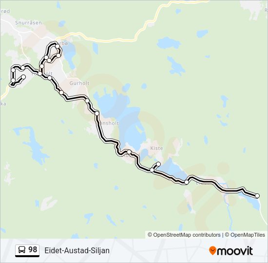 98 Bus Line Map