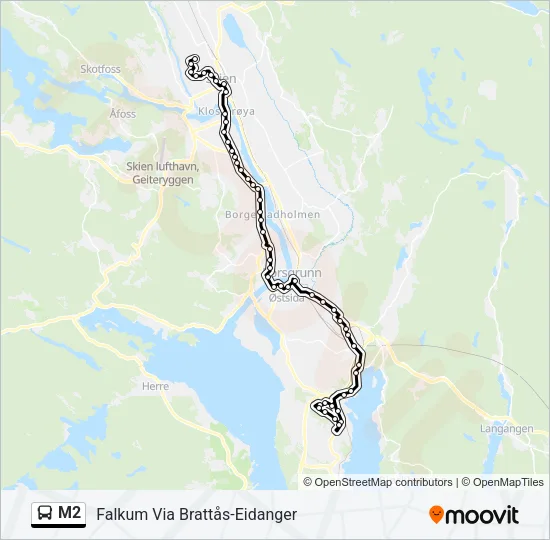 M2 Bus Line Map