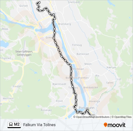 M2 Bus Line Map