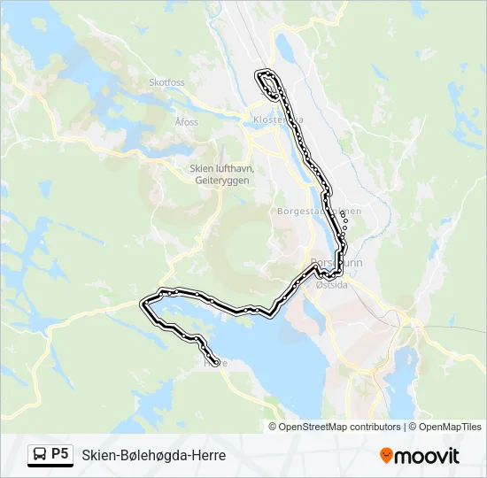 P5 Bus Line Map