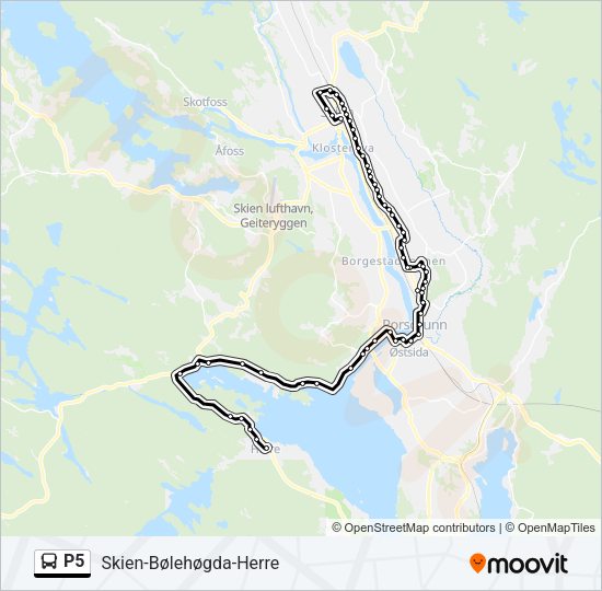 P5 Bus Line Map