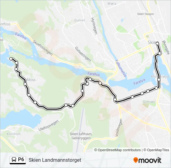 P6 Bus Line Map