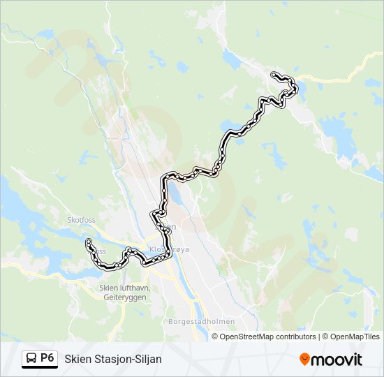 P6 Bus Line Map