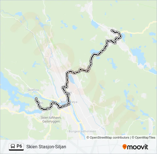 P6 Bus Line Map