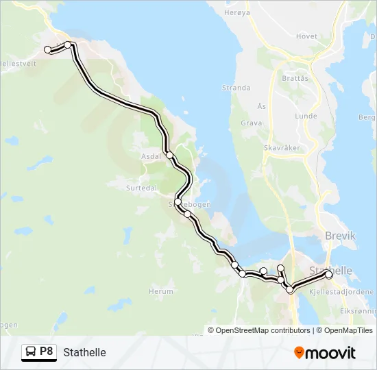 P8 Bus Line Map