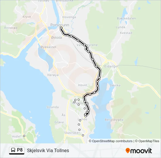 P8 Bus Line Map