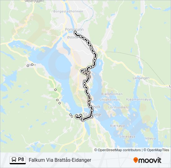 P8 Bus Line Map
