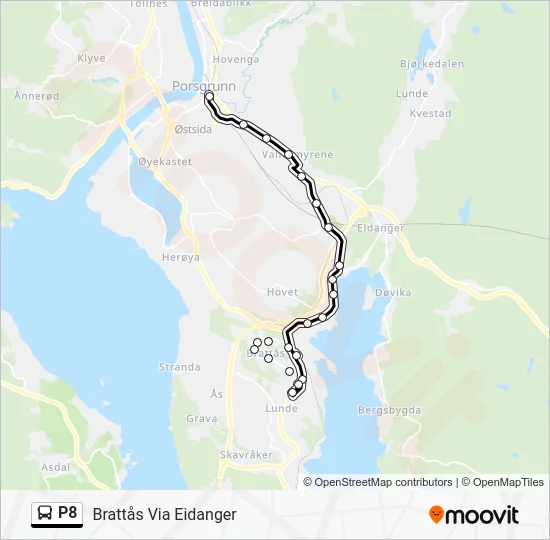 P8 Bus Line Map