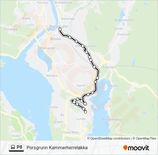 P8 Bus Line Map