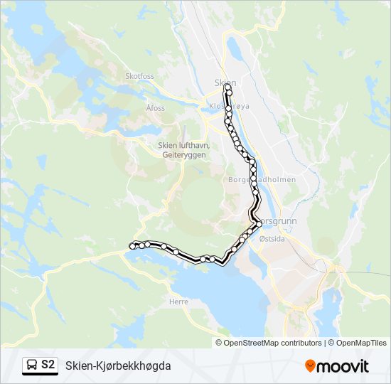 S2 bus Line Map