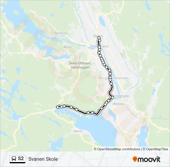 S2 Bus Line Map