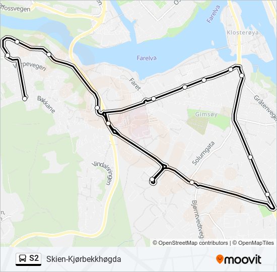 S2 bus Line Map