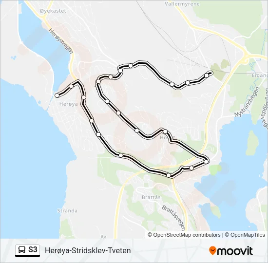 S3 Bus Line Map