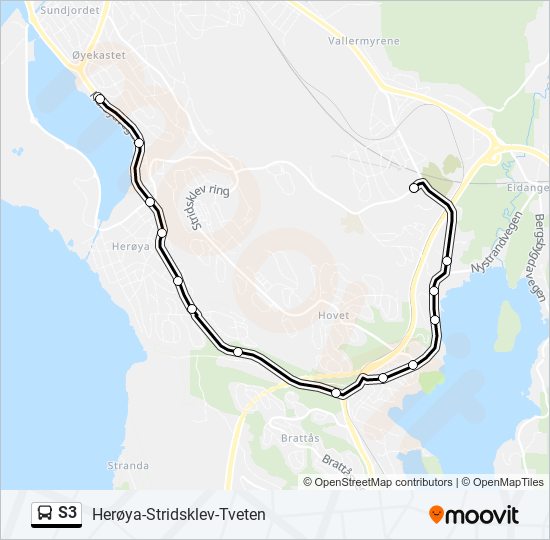 S3 bus Line Map