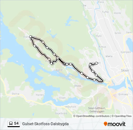 S4 Bus Line Map