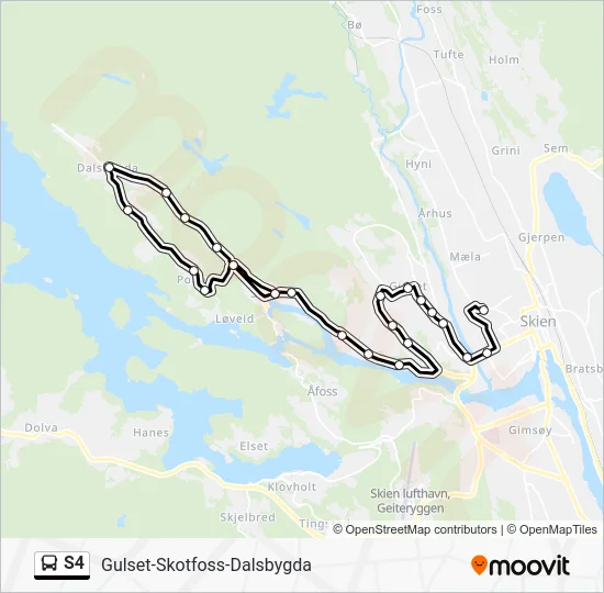 S4 Bus Line Map