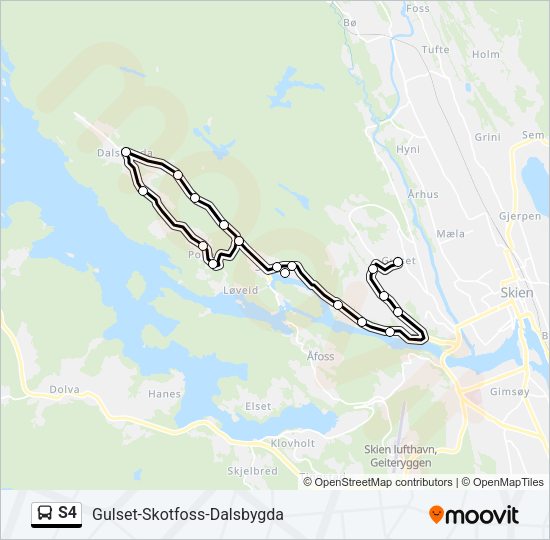S4 Bus Line Map
