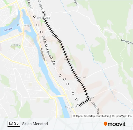 S5 Bus Line Map