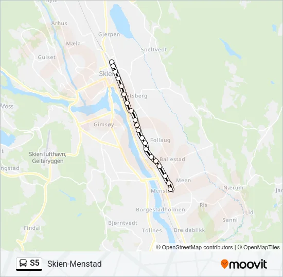 S5 Bus Line Map
