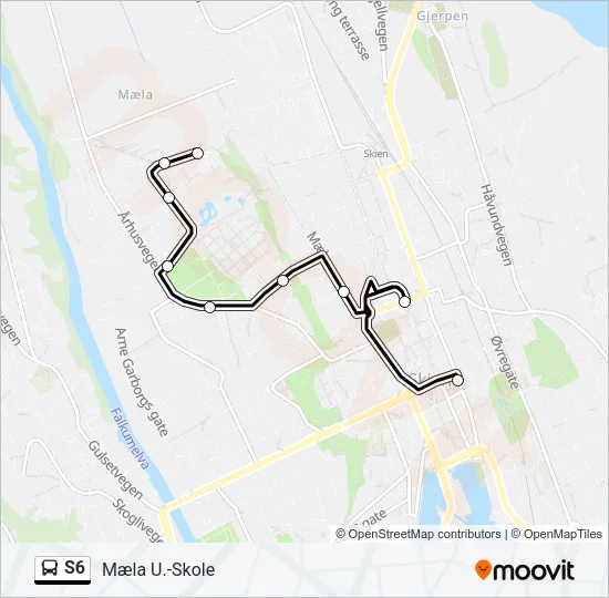S6 Bus Line Map