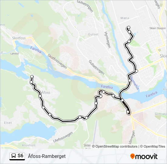S6 Bus Line Map