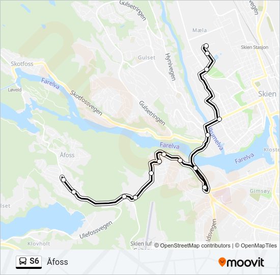 S6 bus Line Map