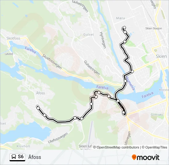 S6 Bus Line Map