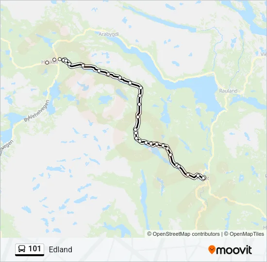 101 Bus Line Map