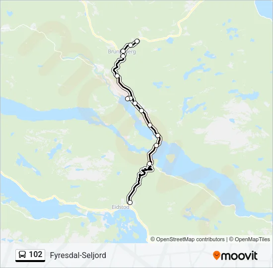 102 Bus Line Map
