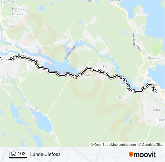 103 Bus Line Map
