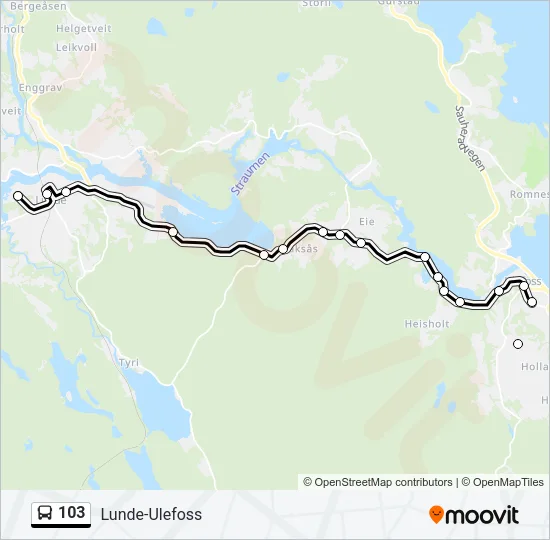 103 Bus Line Map