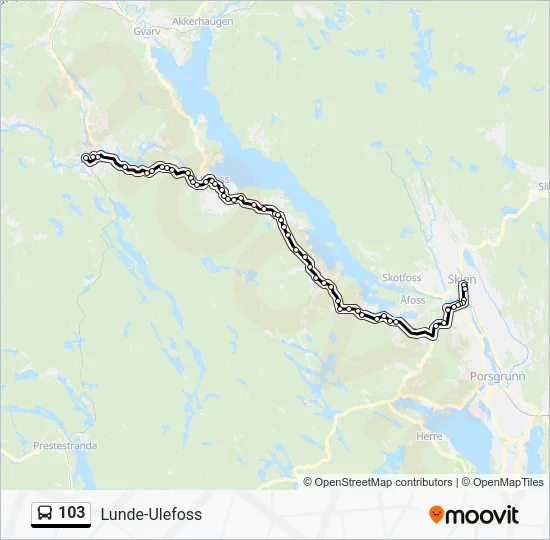 103 Bus Line Map