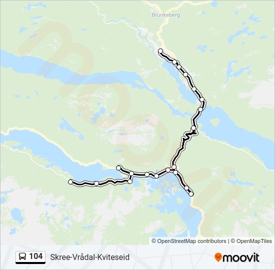 104 bus Line Map