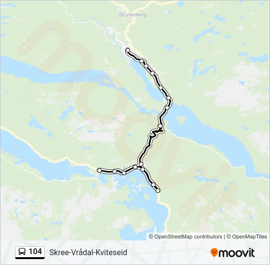 104 Bus Line Map