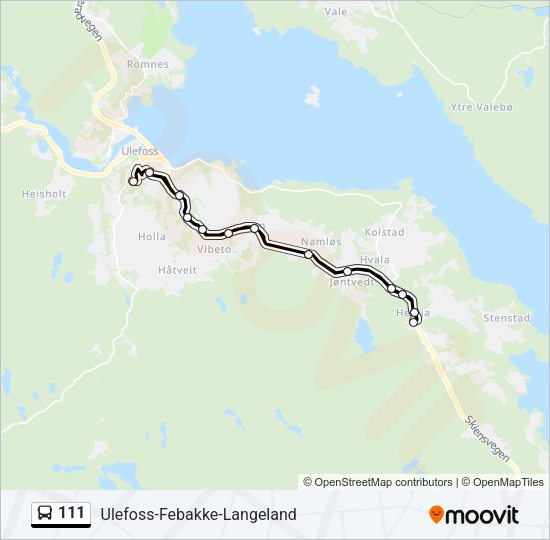 111 Bus Line Map