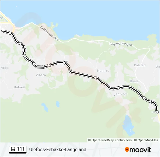 111 Bus Line Map
