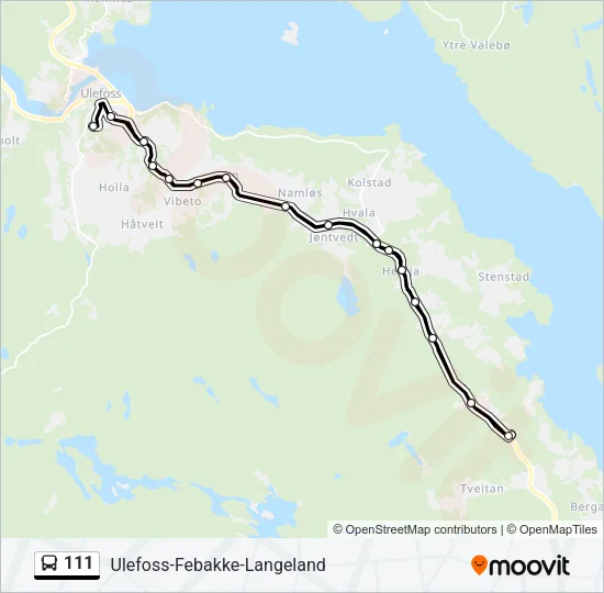 111 Bus Line Map