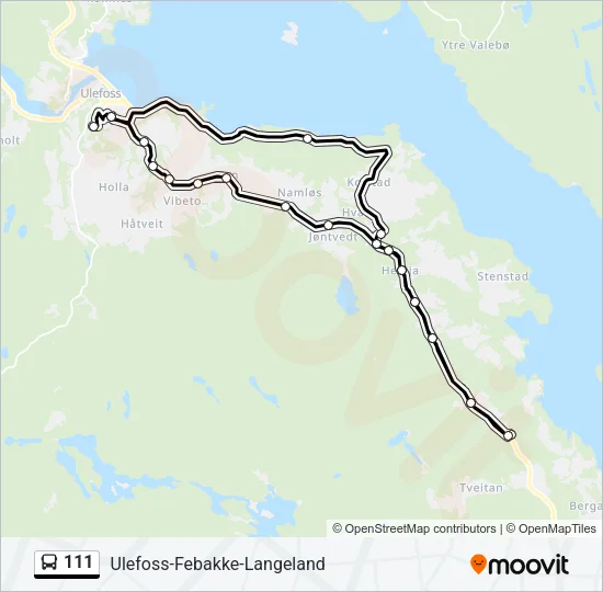 111 Bus Line Map