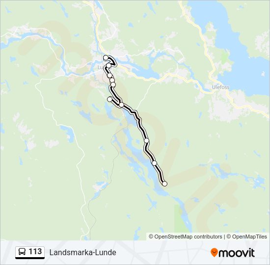 113 Bus Line Map