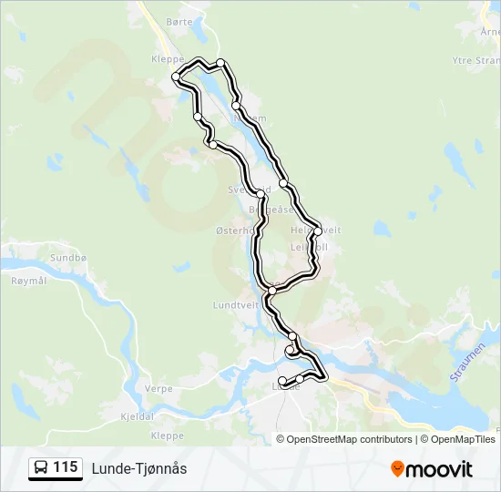 115 Bus Line Map