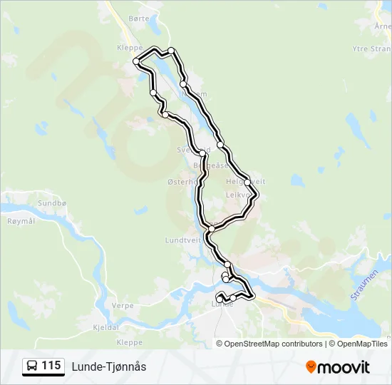 115 Bus Line Map