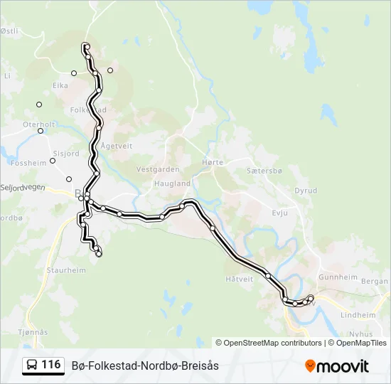 116 Bus Line Map