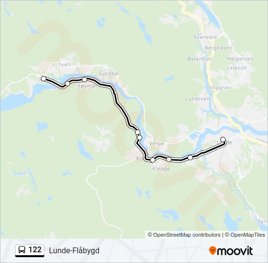 122 bus Line Map