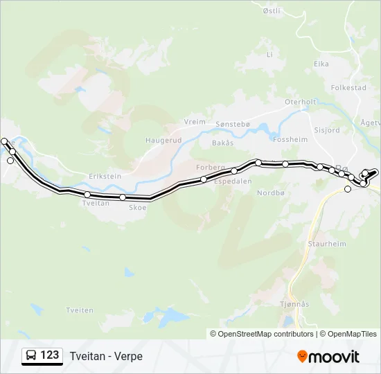 123 Bus Line Map