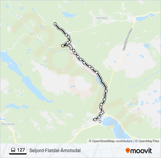 127 bus Line Map